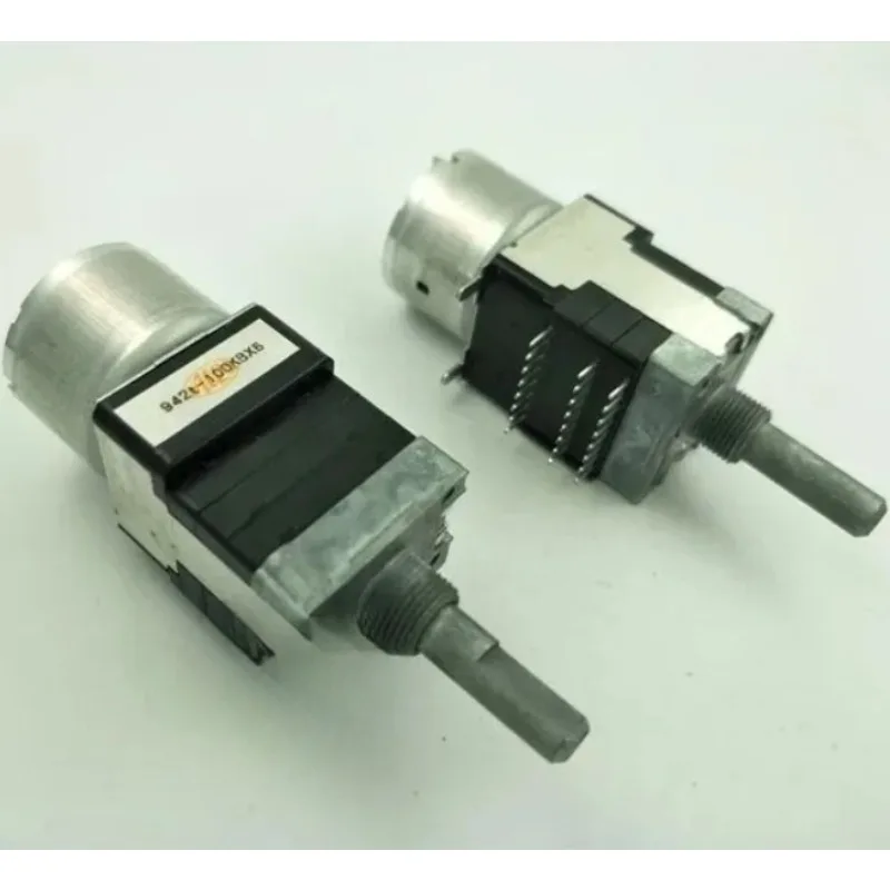 RK168 6 Gang Motor Potentiometer B100K 100KBX6 with 25MMF Tap Handle for Amplifier Audio Volume Control Replacement