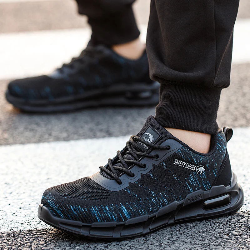 

industrial safety tennis shoes for men Anti-Static Anti Puncture Comfortable Work Shoes Breathable Mesh Air Cushion work Sneaker