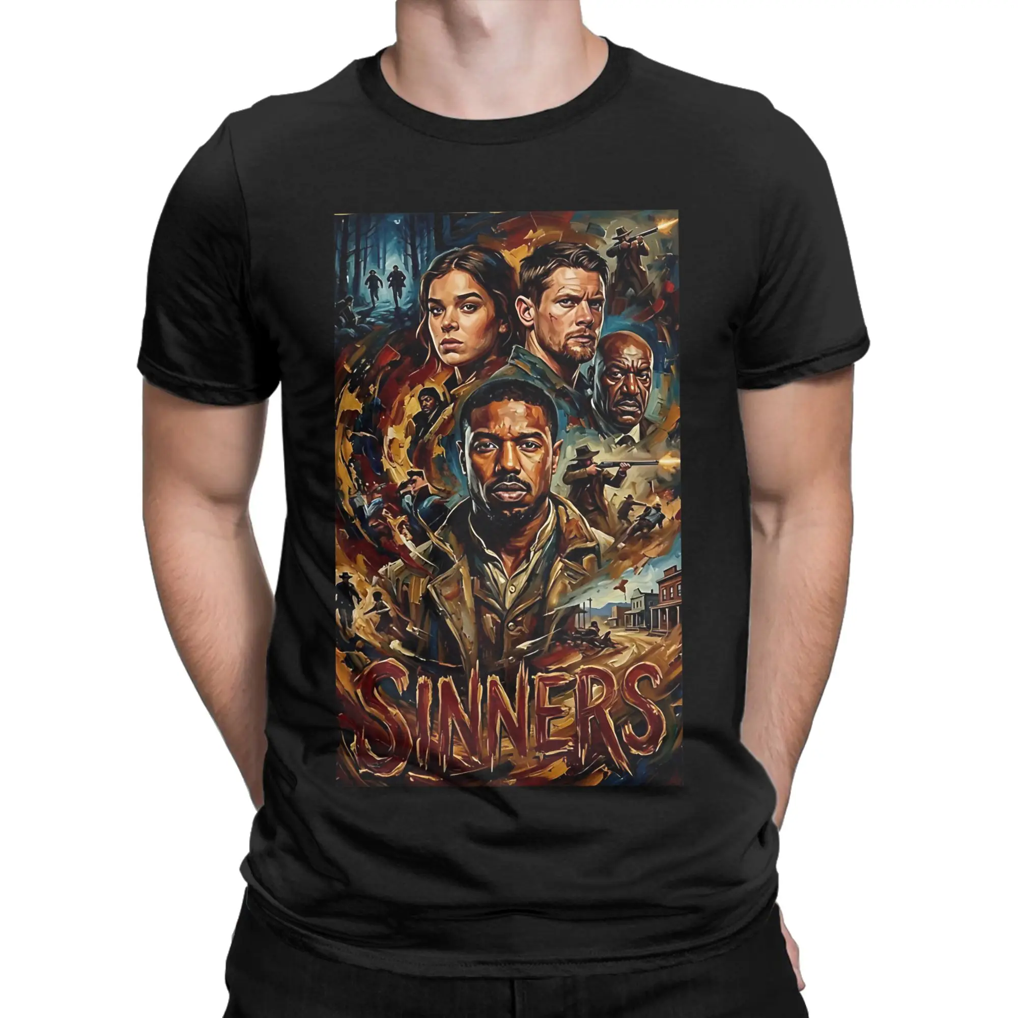 Sinners Run From What Is Coming Graphic 100% Cotton T-Shirt Sinners Tees Tops For Men