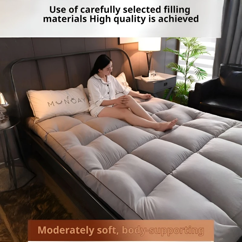 Foldable student dormitory tatami bed summer thickening soft mattress down mattress soft pad quilt image 5