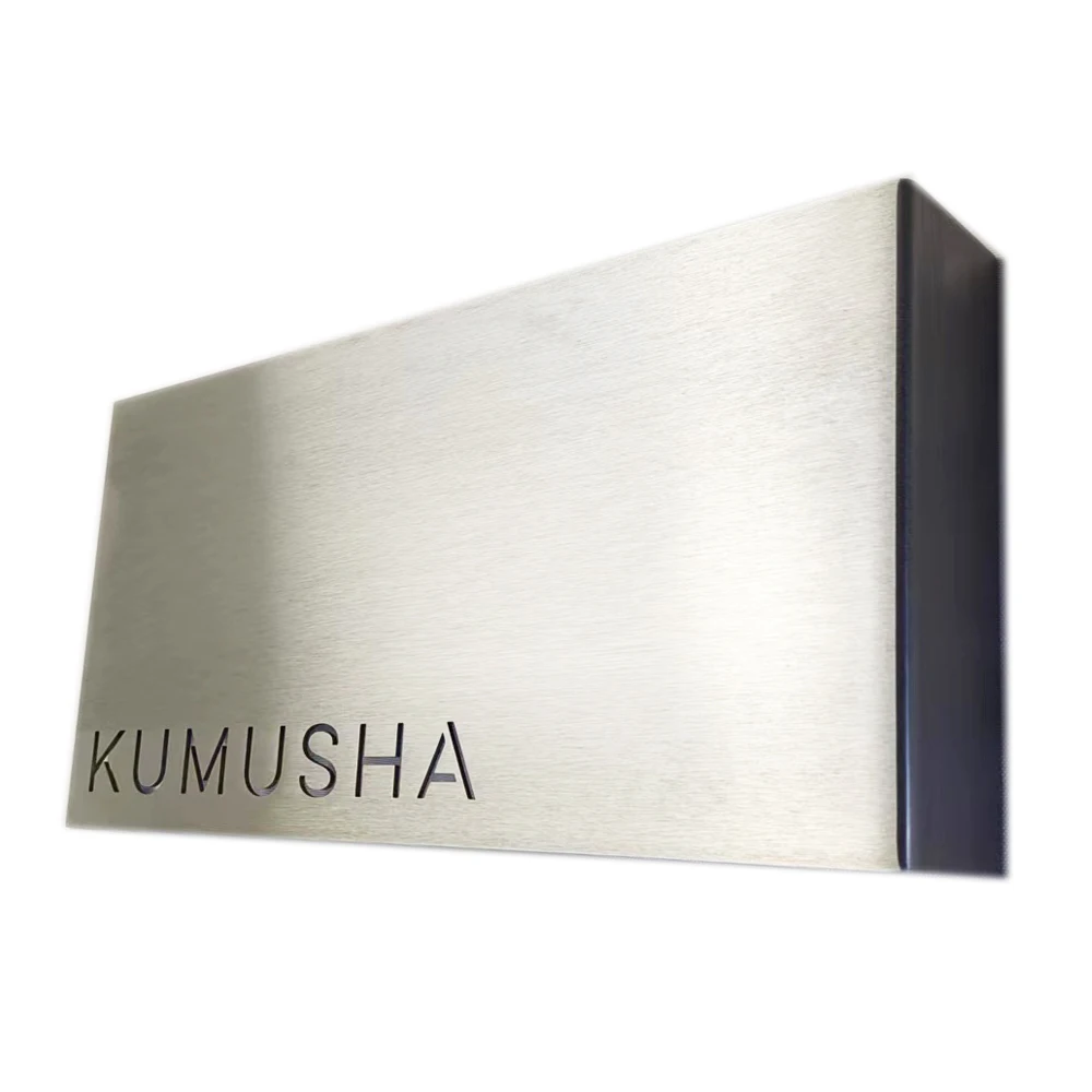 Custom Stainless Steel Bent Nameplates Hom Decor Metal Outdoor Address Plaque