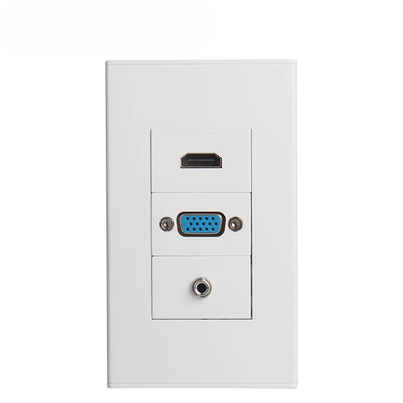 American Network Type 120 VGA Panel with Cable 20cm Cable Length HDMI Socket Panel Module