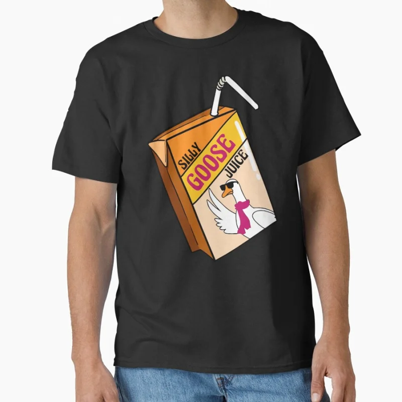 

Silly Goose Juice Duck humor Cute Goose meme Funny t shirt for men Large size Tops S-6XL 100% cotton printed Clothes