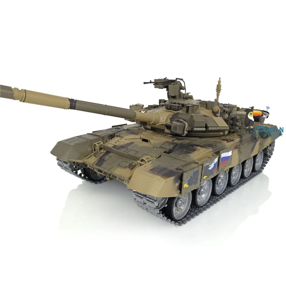 HENG LONG 1/16 Escala RC Tanque Modelo 7.0 Rússia T90 3938 360 °   Torreta Metal Tracks RC Brinquedos Presente Personalizado Controle de Rádio Panzer