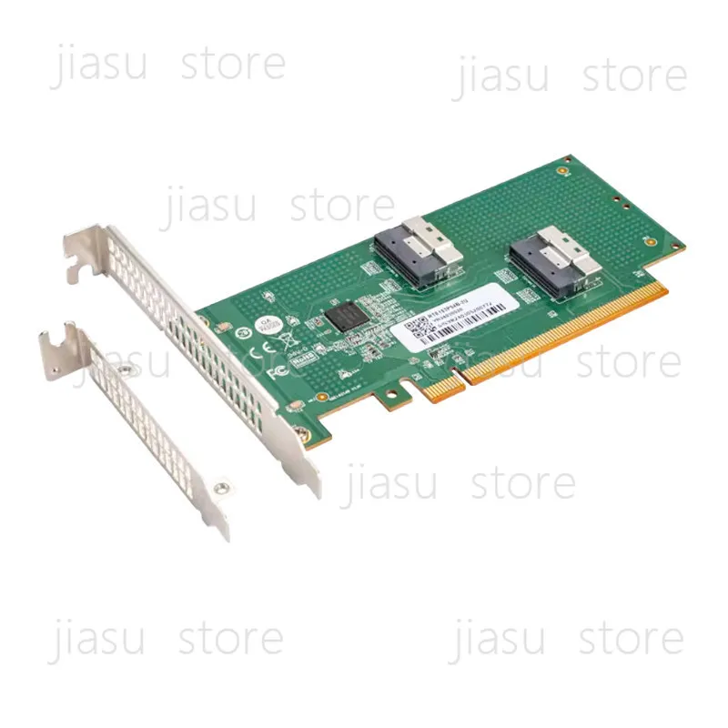 discrete graphics card U.2 extended adapter expansion PCIe4.0 x16 to SlimSAS 8654 half-height adapter