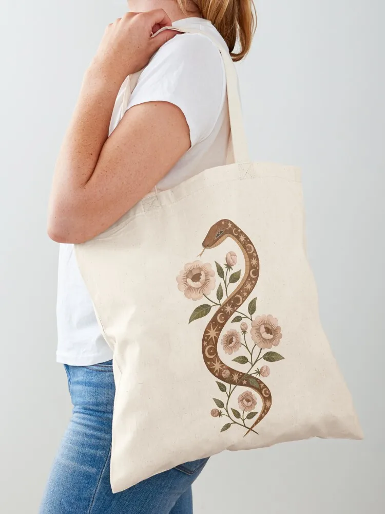 

Serpent spells Tote Bag Lady bags reusable grocery bags custom canvas bag canvas shopping bag