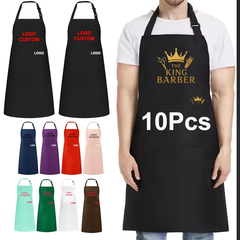 

Идеальный кухонный фартук, распродажа, фартук с логотипом, 10 шт., персонализированный фартук, рабочая одежда для шеф-повара, фартук для парикмахера Baber