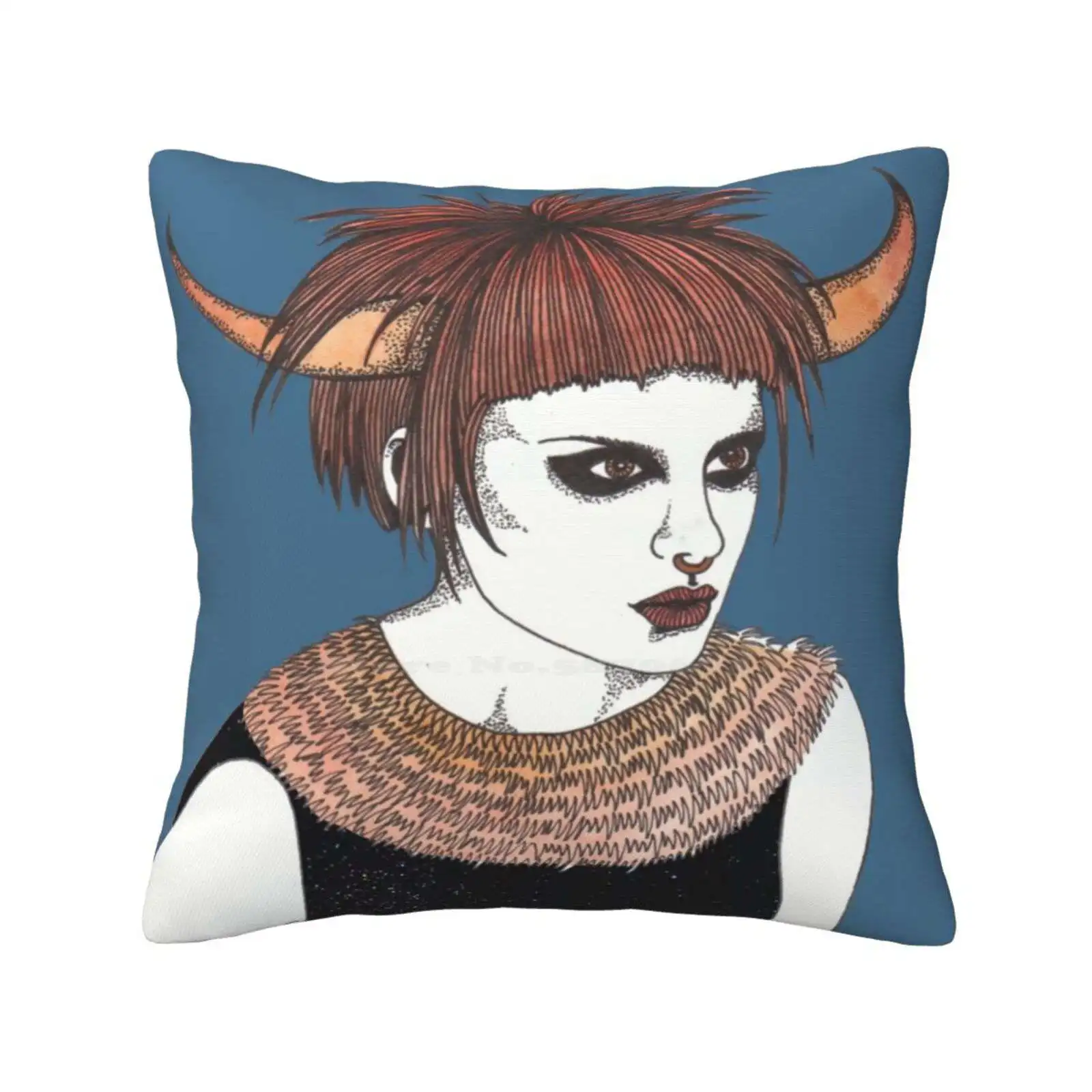 Taurus Home Sofa Car Cushion Cover Pillowcase Taurus Star Sign Horoscope Girl Fantasy Bull