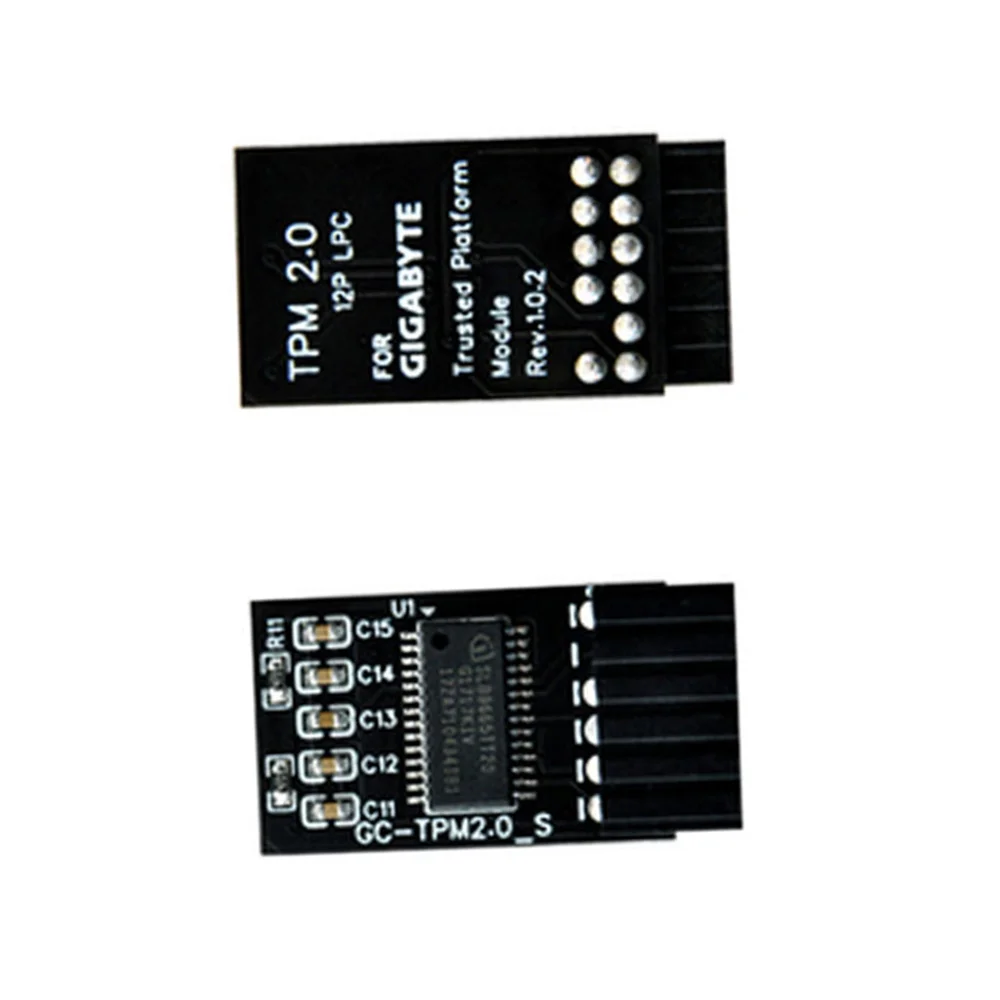 TPM 2.0 Encryption Security Module Remote Card Windows 11 Upgrade LPC TPM2.0 Module 12 Pin for GIGABYTE Motherboards, B