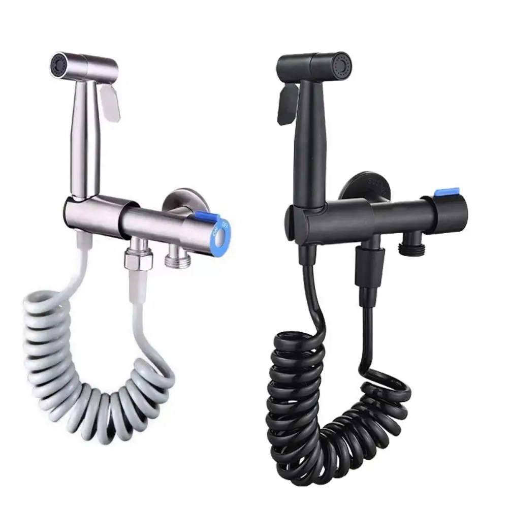 Pulverizador de bidê portátil de alta pressão, mangueira flexível ajustável, cabeças de pulverizador de vaso sanitário, fácil de instalar, sem vazamento