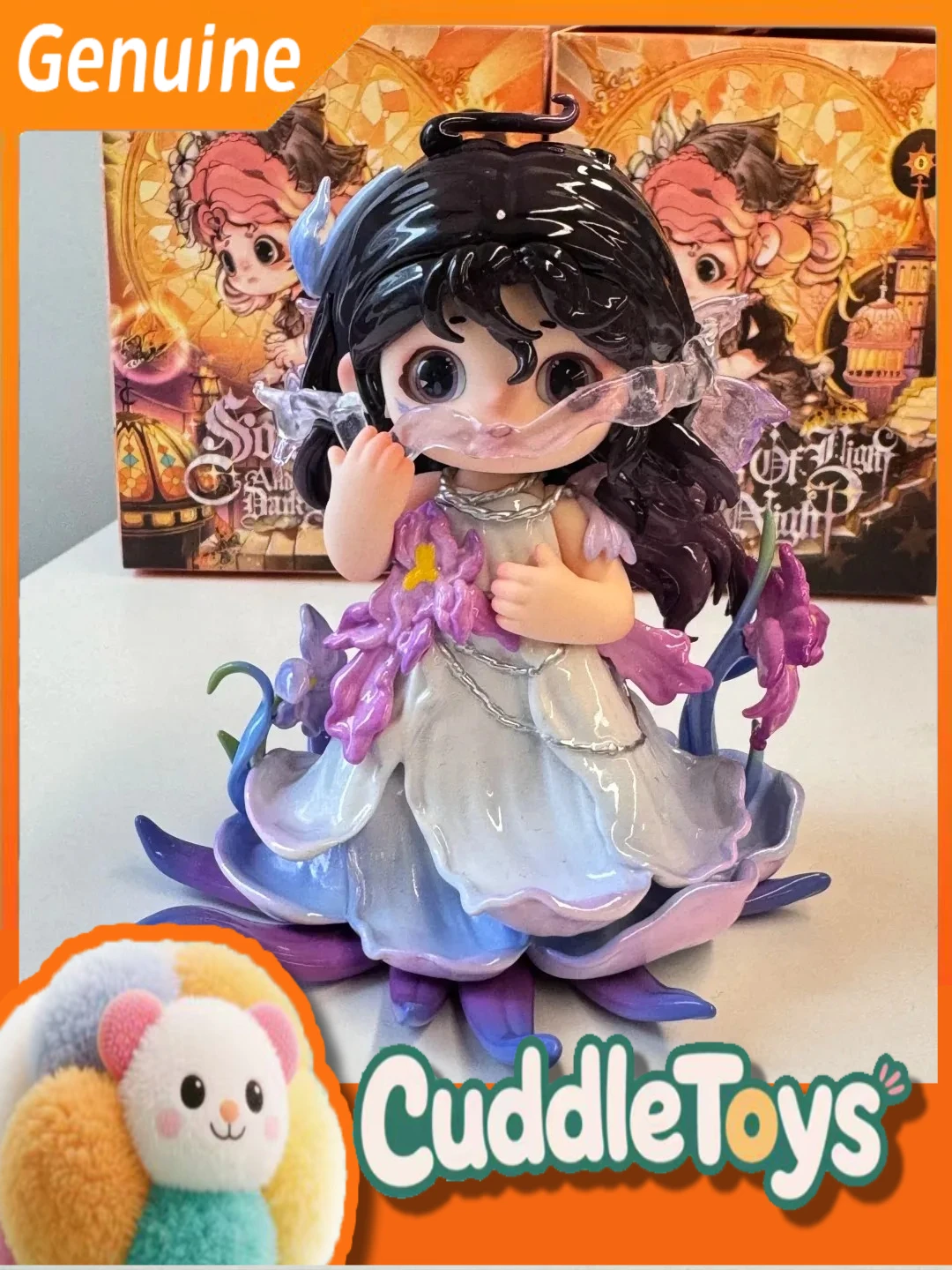 

Genuine HEYONE Qiaoqiao Light and Dark Night Song Series 4V Blind Box Collectible Toys Decorative Ornaments