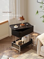 metal move originality double-layer Storage coffee table Roller trolley living room Sofa side table outdoors balcony tea table