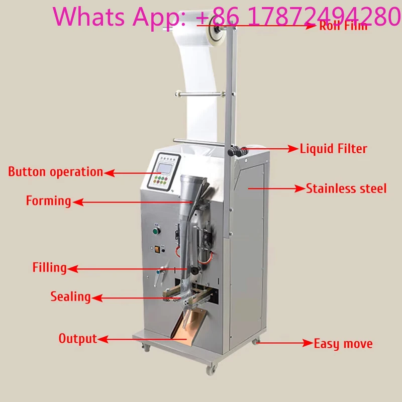 Automatic Liquid Pouch Filling Machine Filling and Sealing Water Sachet Packing Machine for Small Business