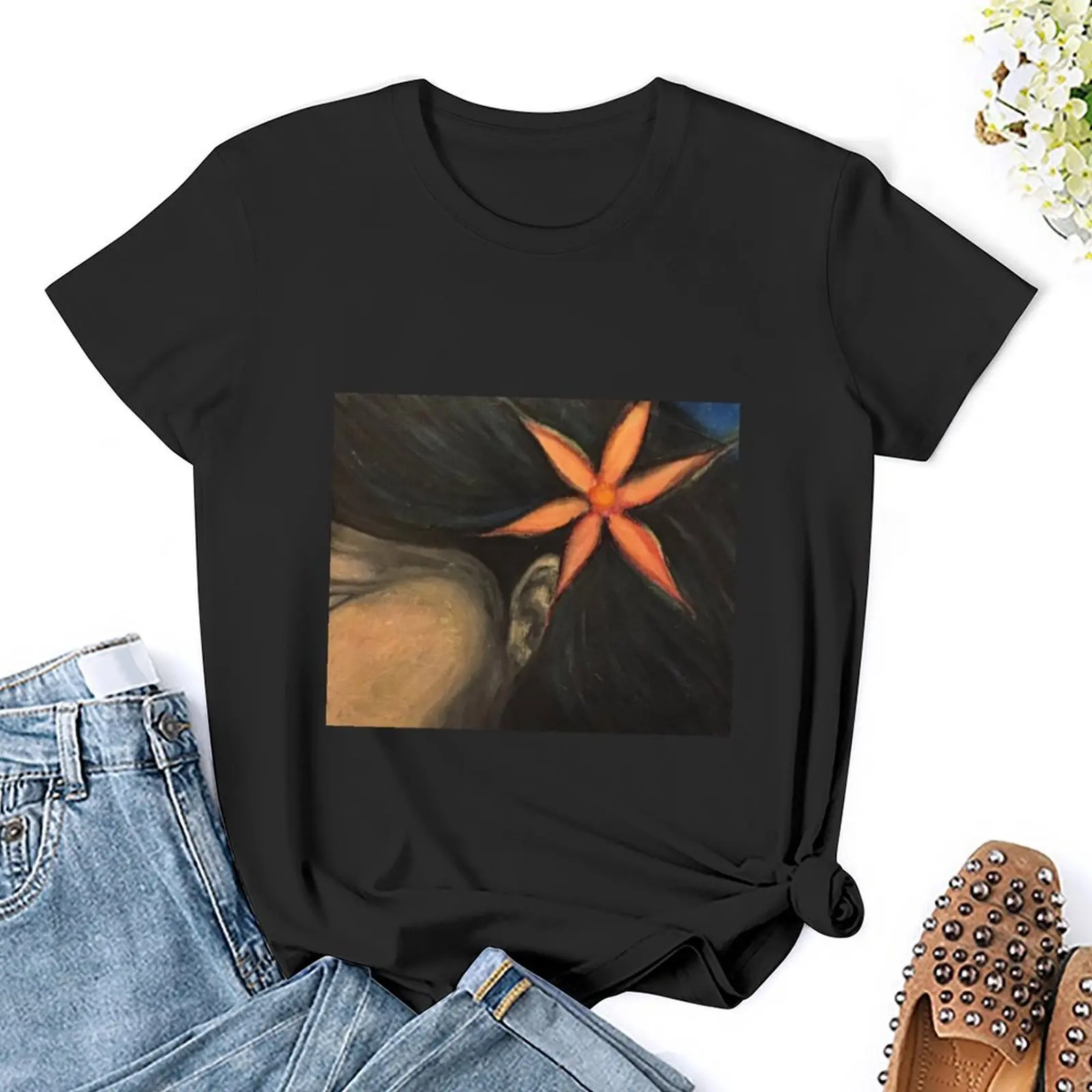 “Island Flower” T-Shirt Short sleeve tee animal print shirt for girls hippie clothes aesthetic clothes tshirts woman