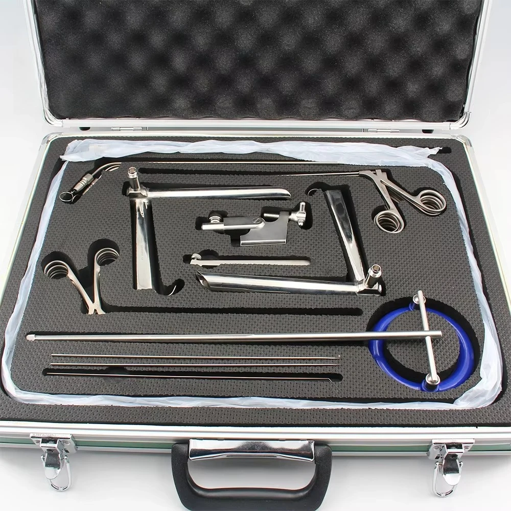 Throat Side Viewing Manual Power Source Self-Retaining Set for Procedures