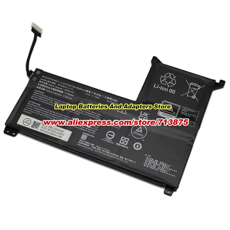 

Оригинальный аккумулятор NP50BAT-4-73 для Colorful X15 AT 2023, XMG FOCUS MEDIA 15-E23 16-E23 17-E23 Erazer Defender P40 NP50SNC NP7861C