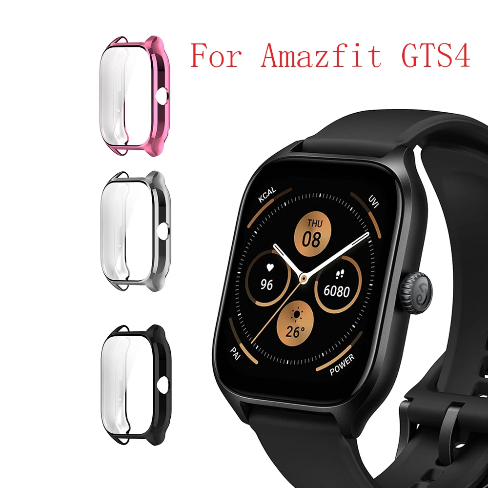 Capa para huami amazfit gts 4 relógio inteligente capa protetora protetor de tela de cobertura completa para amazfit gts4 tpu amortecedor de casca mac