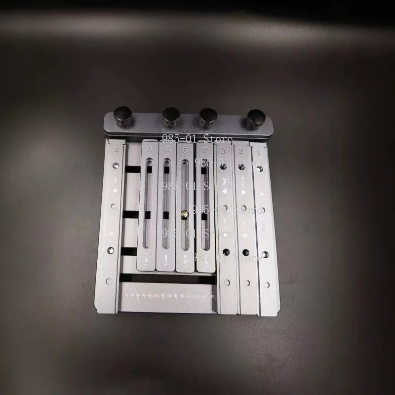 Mini CNC Solder Paste Stencil Printer Dual-Sided PCB Fixture with Laser-Etched Scales Tool-Free Clamping