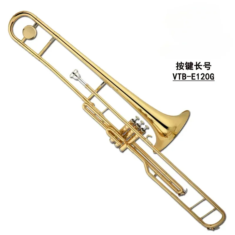 هيكل نحاسي ممتاز من تينور ترومبون احترافي لعام 2025 مع صمامات كوبرونيكل ولمسة نهائية مطلية بالذهب