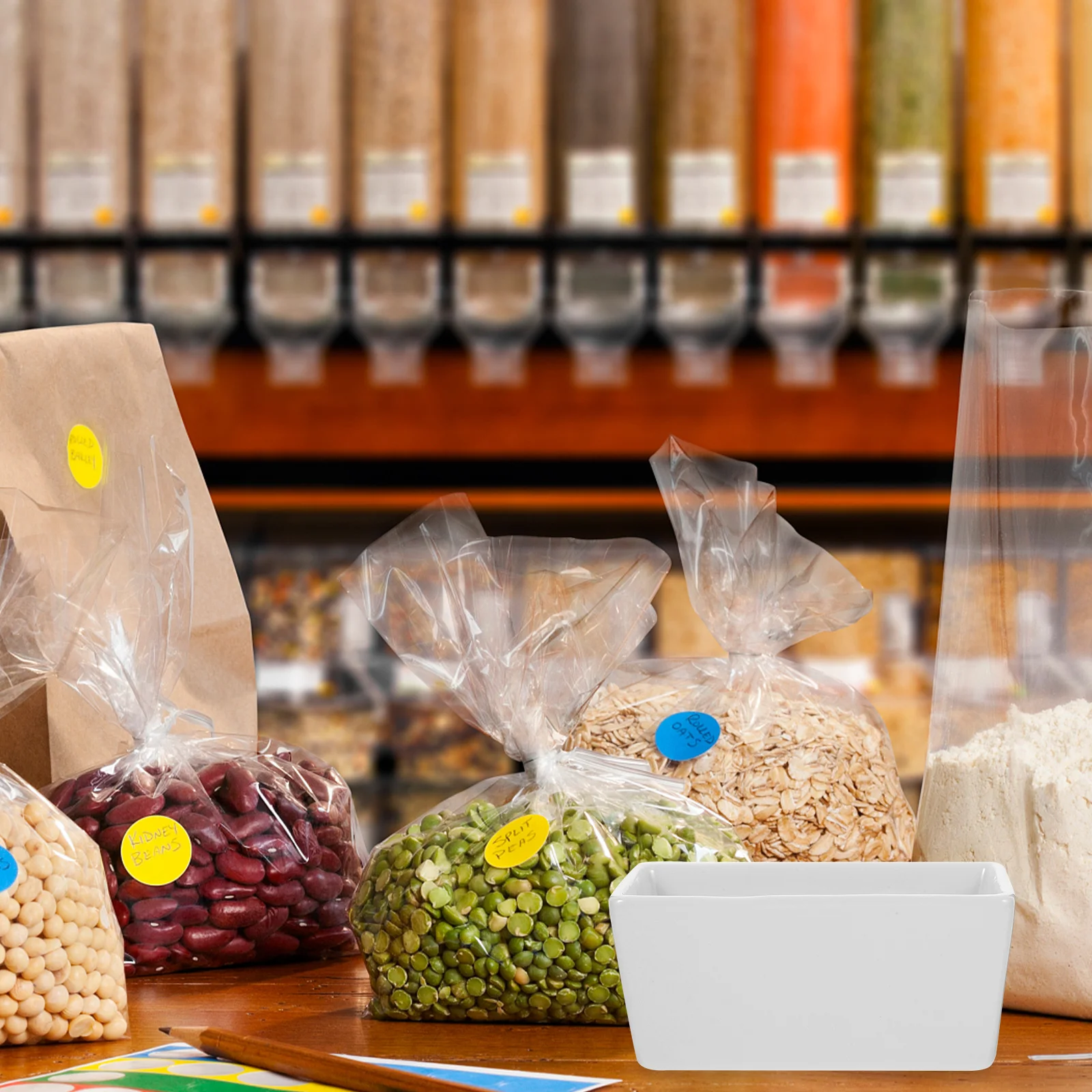 

2Pcs Sugar Cube Bowl Ceramic Candy Jar Classic Rectangle Shape Smooth Edge Coffee Sugar Container Food Storage Canister