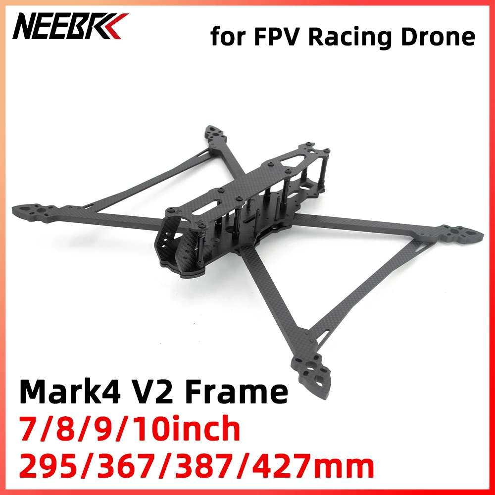 Mark4 7/8/9/10inch Carbon Fiber Frame Kit 295/367/387/427mm for RC FPV Racing Drone Quadcopter X-CLASS Freestyle DIY Toy Part