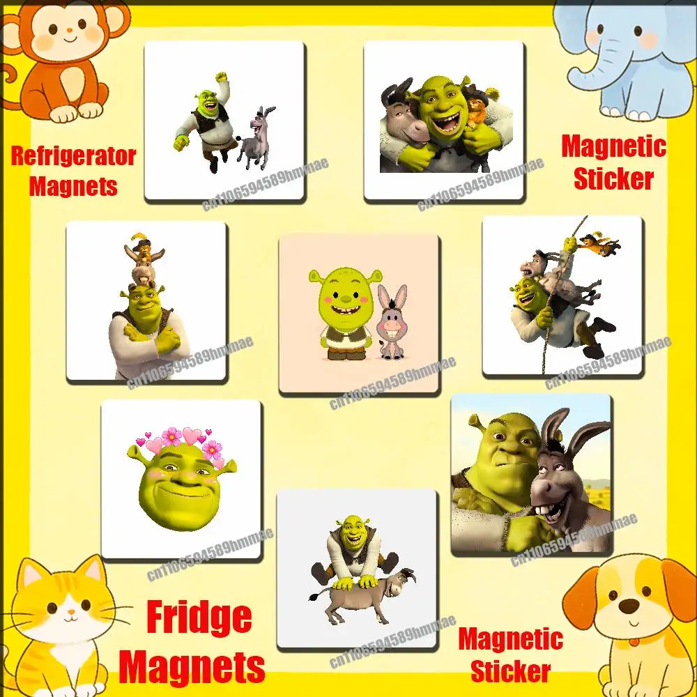

For Ogre S-Shrek Fridge Freezer Refrigerator Magnets Kitchen Metal Cabinet Magnetic Sticker Card