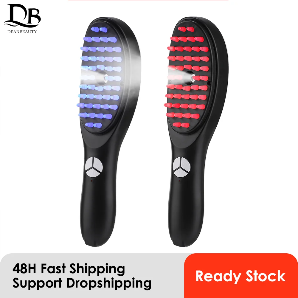 

Electric Spray Massage Comb Hair Growth Vibration Head Massager Brush LED Anti Hair Loss Scalp Liquid Medicine Atomizing Comb