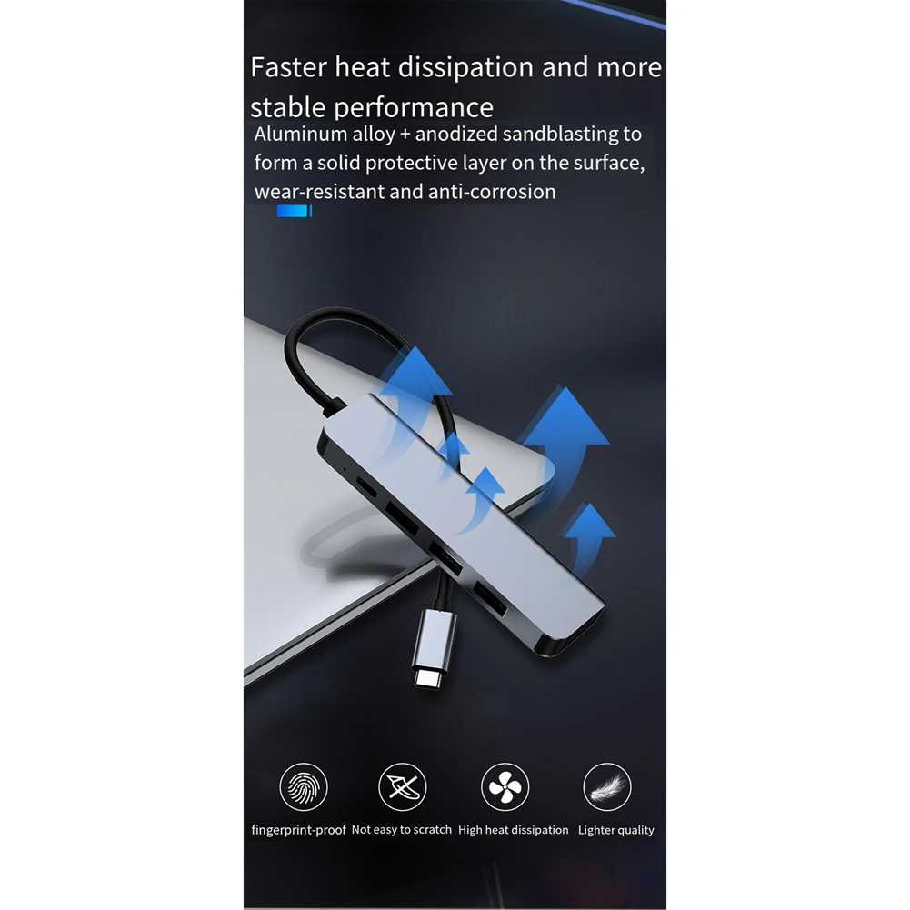 محطة إرساء USB C رائعة 3 محول USB متعدد المنافذ مع متوافق مع PD100W لأجهزة الكمبيوتر المحمولة والهواتف