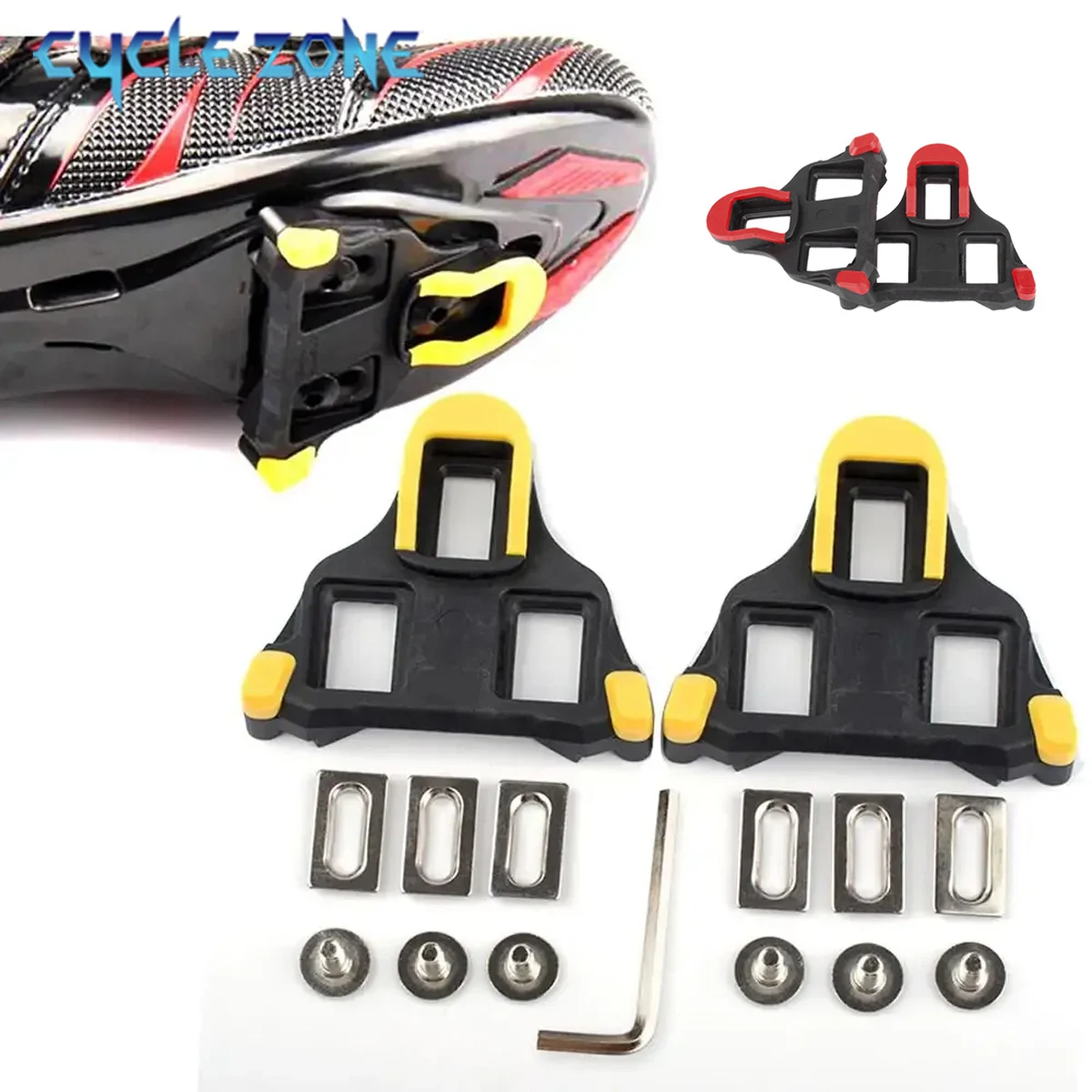 

Cycling Pedals Cleat Road Bicycle Pedal Cleats Adapted to SPD SL Bicycle Pedal Cleats Bike Self-Locking Floating Pedals Cleat