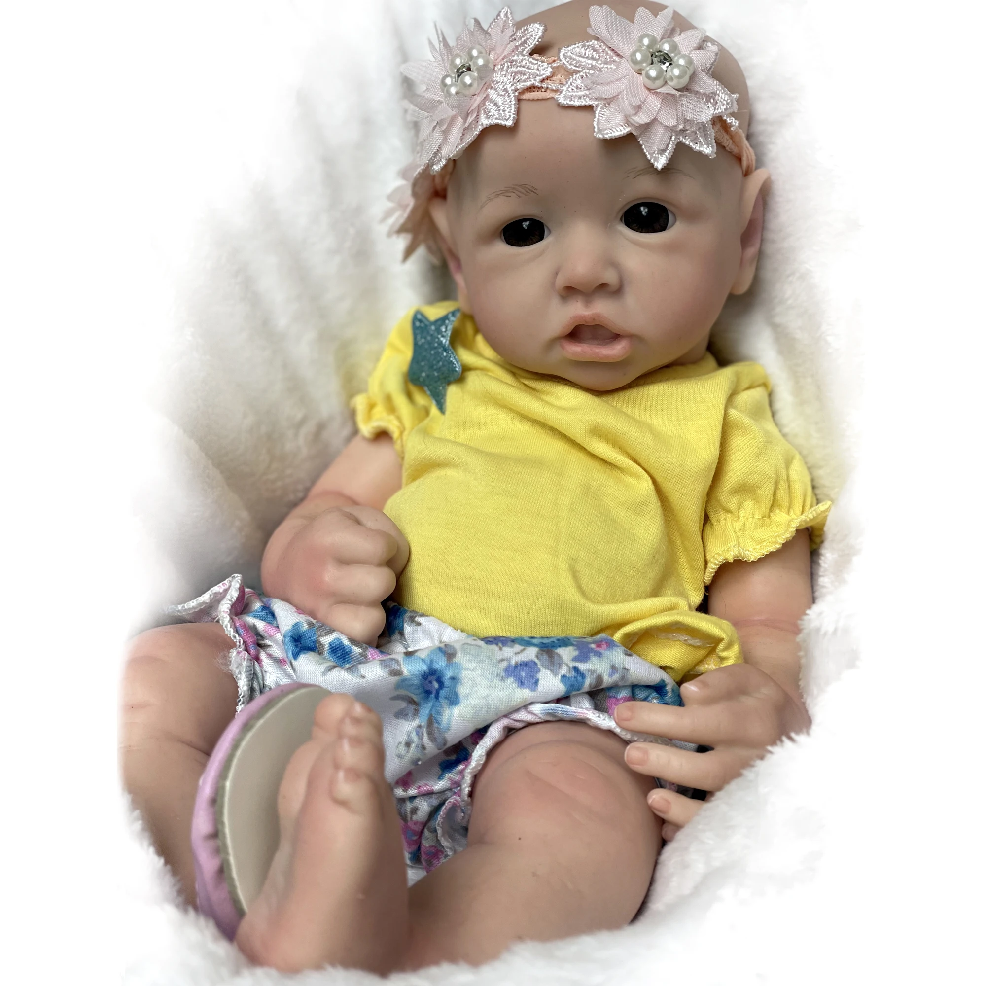 

16" Full Body Soft Solid Silicone Bebe Reborn Dolls Realistic Doll Toys For Children Bebes Reborn De Silicone Real