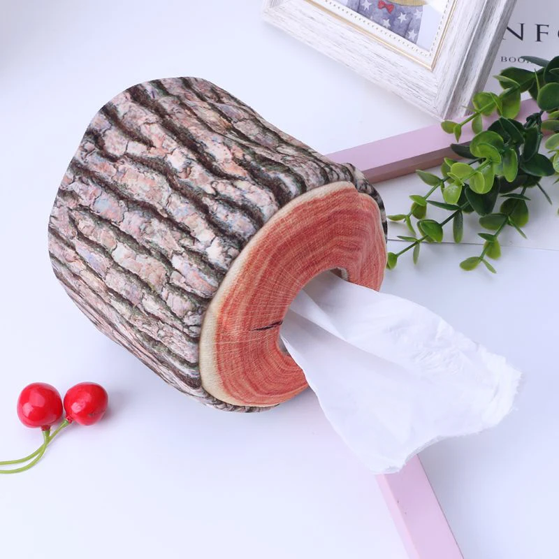 Car Tissue Box Portable Drawer Box Cover Car Armrest Box Tissue Bag Imitation Tree Fruits Napkin Tissue Box Wholesale