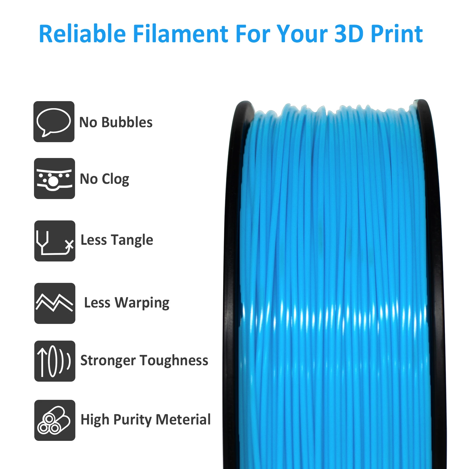 Filament Geeetech ABS+ 3D 1.75mm 1KG, plastik do drukarek 3D, bez plątania, nietoksyczny, pakowany próżniowo. — zdjęcie produktu 2