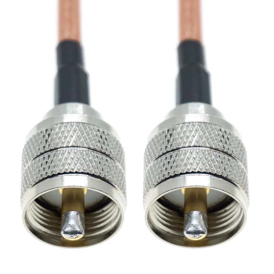 RG400 UHF 남성-UHF PL259 SO-239 남성 여성 플러그 잭 압착 동축 커넥터 RF 자동차 WIFI 안테나 확장 구리 동축 케이블