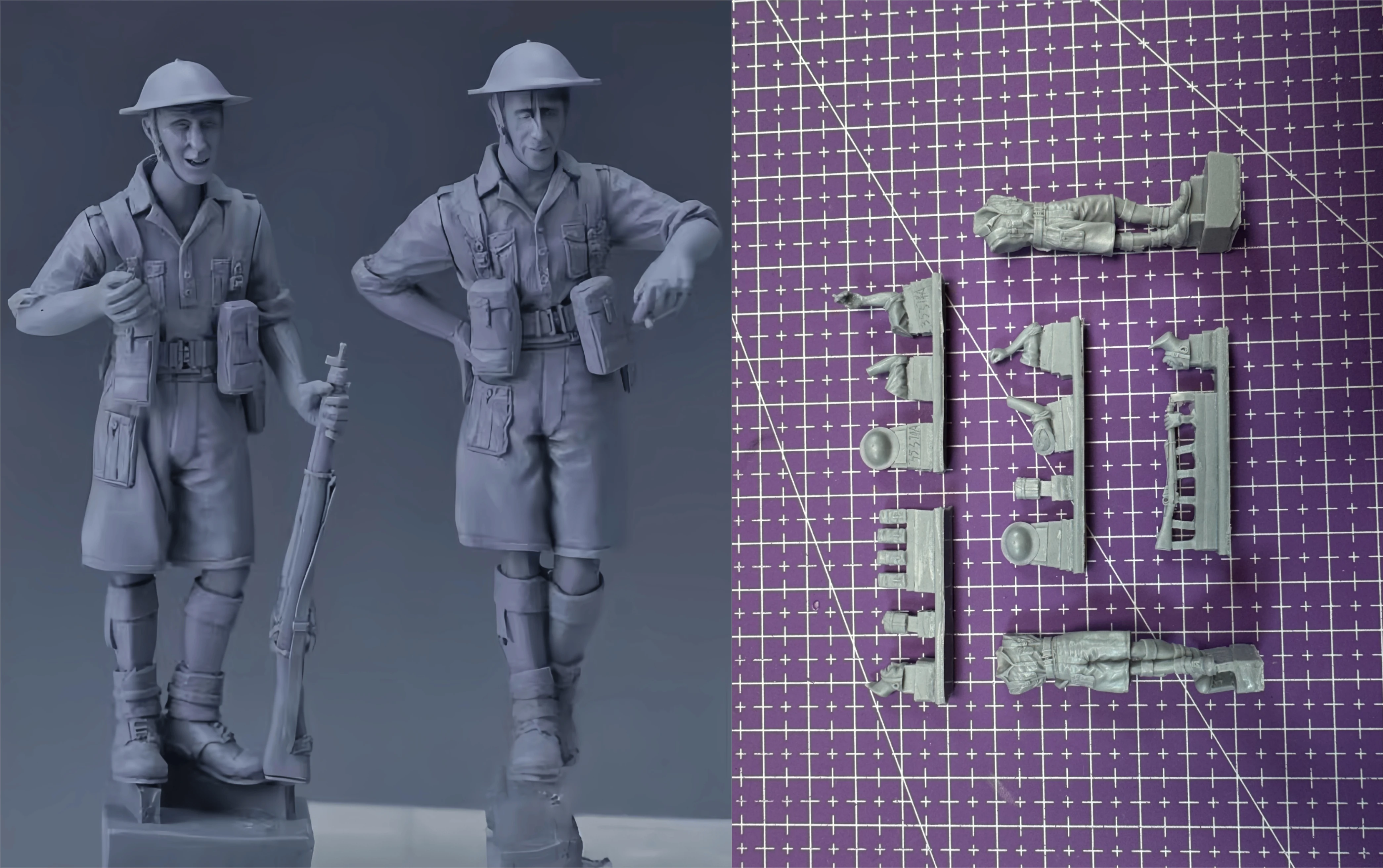 

Набор для сборки модели из литой смолы 1/35, GK, пехота 8-й армейской группы, неокрашенный