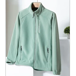 New Women Fleece Sportswear Sweatshirts Thick Softshell Jackets Female Autumn Winter Casual Thermal Thick Solid Color Coats