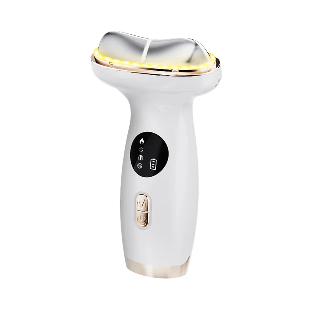 مكركرنت الوجه الرقبة مدلك مصباح ليد العلاج الوجه النحات الاهتزاز التدفئة وضغط الجليد أداة العناية بالبشرة لشد الوجه