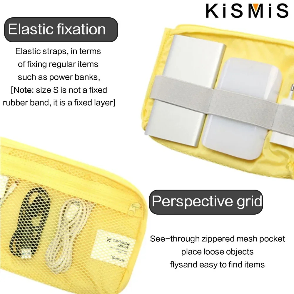 KISMIS 1PC Portable Storage Bag for Digital Gadgets Headphones Pen Cosmetics Mobile Phone Accessories Organizer