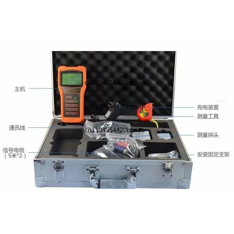 Ultrasonic flowmeter portable external clamp type liquid water pipe wall inspection