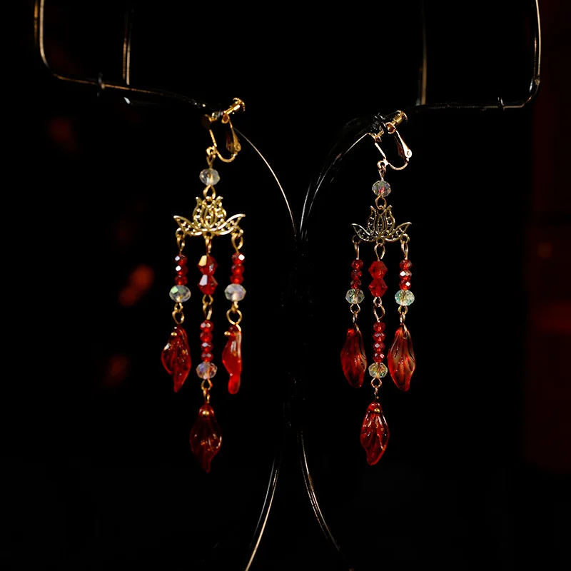 Bridal Headdress New Chinese Style Red Luxury Coronet Marriage Engagement Dress Xiuhe and Gown Court Bridal Headdress