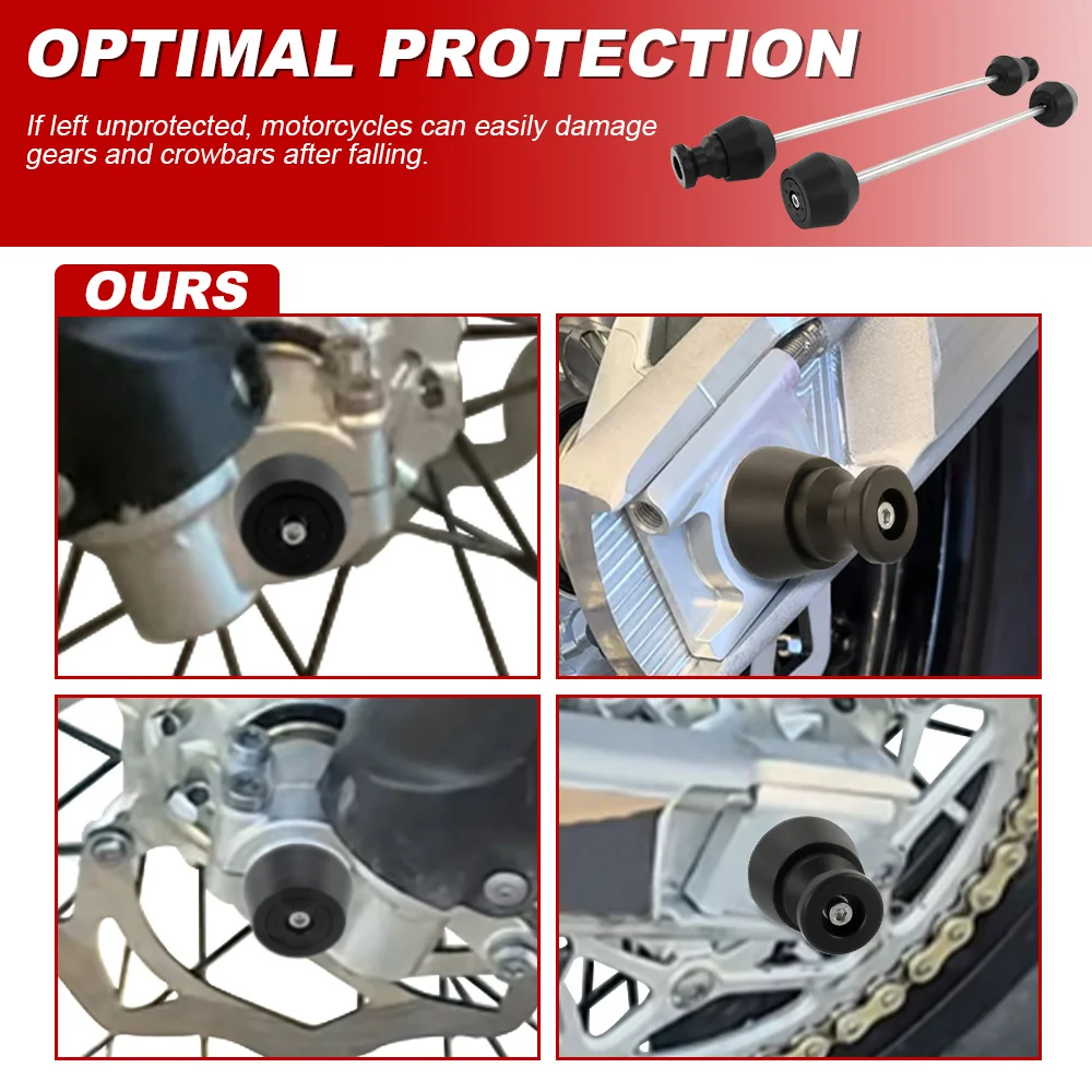 For Stark Varg MX & EX Motorcycle Wheel Protector Front or Rear Wheel Axle Fork Crash Sliders Swingarm Spools Stand Sliders