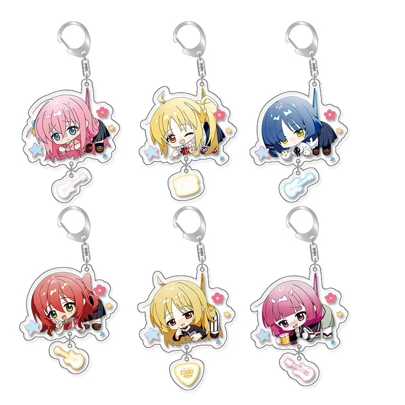 Anime BOCCHI THE ROCK! Keychain Yamada Ryo Hitori Gotoh Kita Ikuyo Acrylic Pendant Keyring