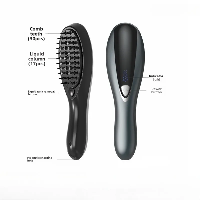 Anti Hair Loss Comb Vibrating Scalp Massager Serum Dispenser Hair Growth Stimulator Scalp Care Brush USB Rechargeable
