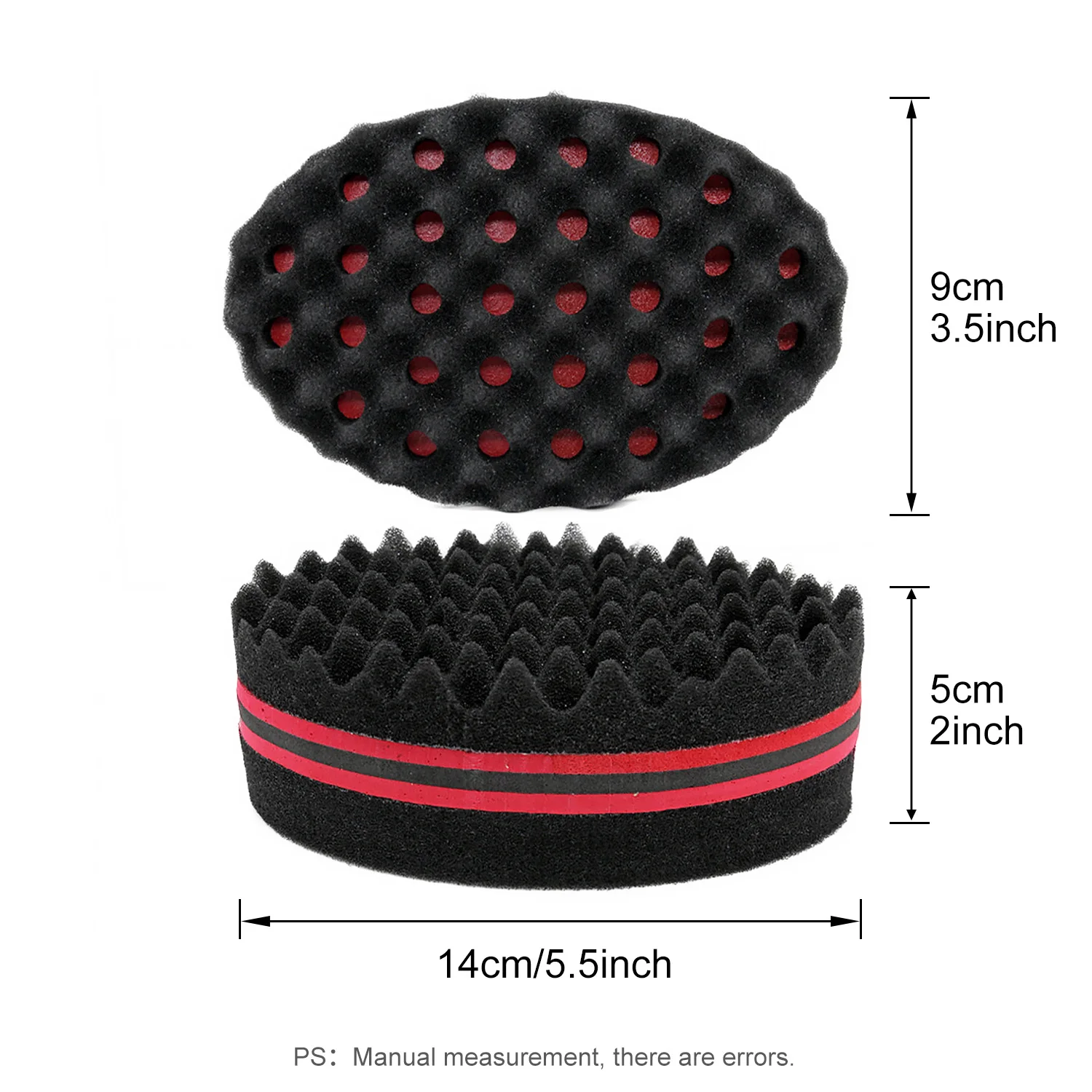 New Double-Sided Magic Twisted Hairbrush Sponge Fashion Styling Oval Dual Use Perforated Curly Sponge Wave Roll Washable Tool
