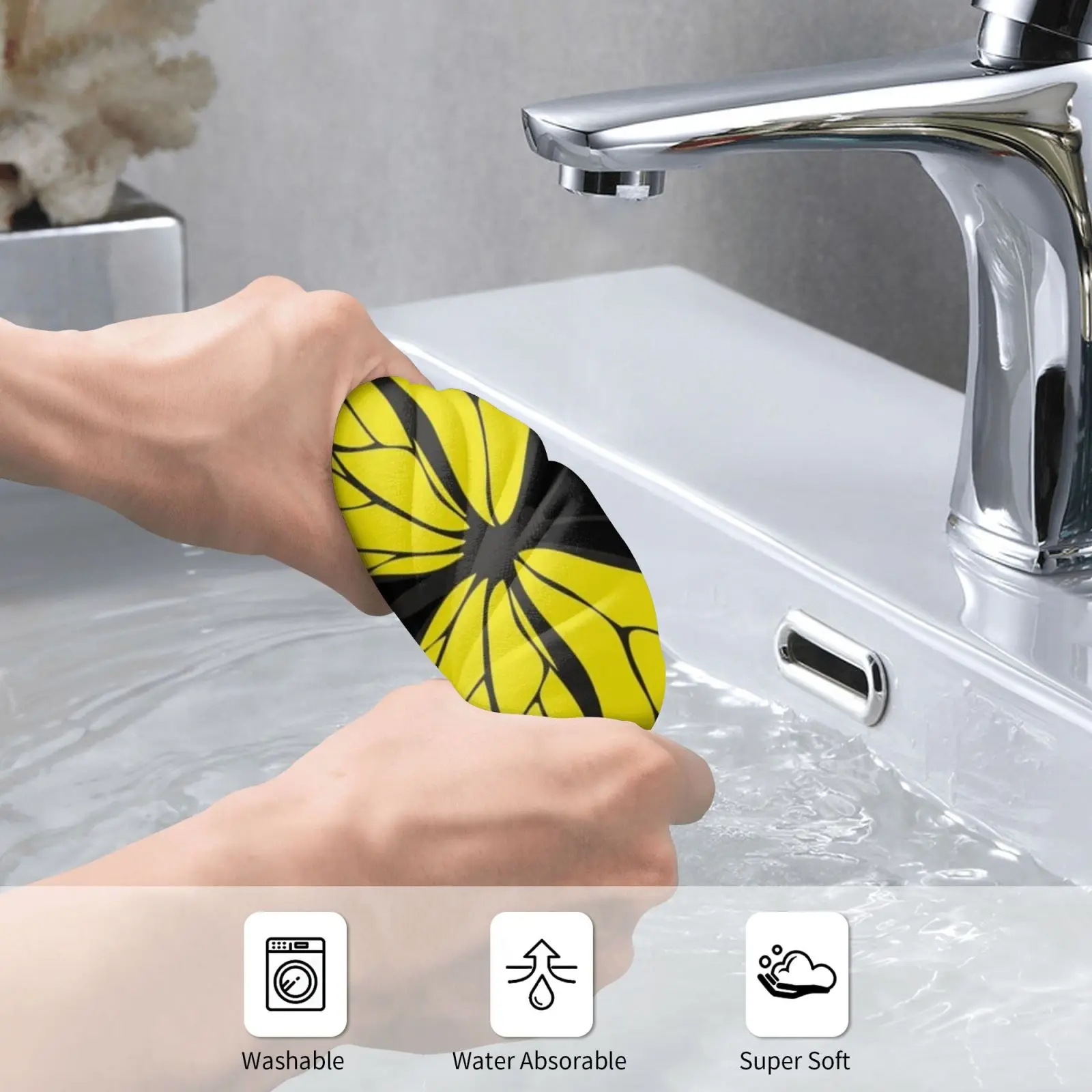 Yellow Bath Towel Beach Cushion Lovers Insect Butterflies Papilionoidea Outline Monarch Cinnabar Moth Scarlet Tiger