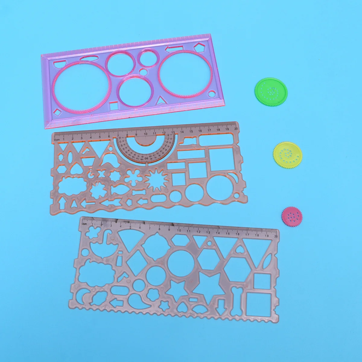 

3Pcs Creative Drawing Template Ruler Geometric Drawing Tools for Educational Set Spiral Pattern Design