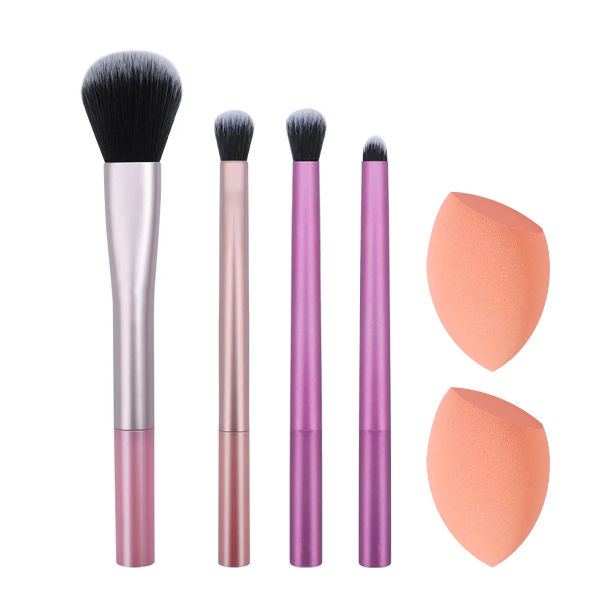 Blush Oogschaduw Schoonheid Ei Combinatie Make-Up Borstel Set Foundation Borstel