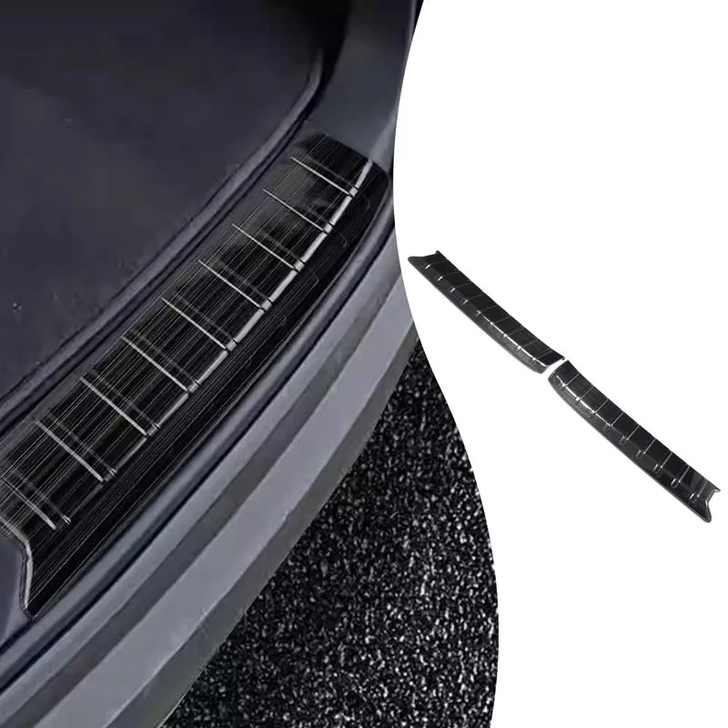 

2piece set Stainless Steel For Toyota Grand Highlander 2024+ Car Built-in Rear Guard Decorative Sticker protection accessories