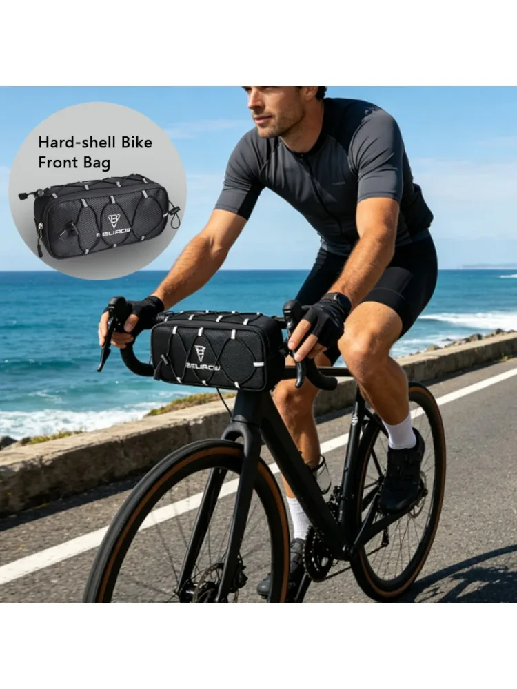 AliExpress NONE 1pcs  2.1L/4.3L Bicycle Handlebar Bag, Waterproof Hard Shell Front Crossbeam Storage Pack for MTB Road Bike Cycling