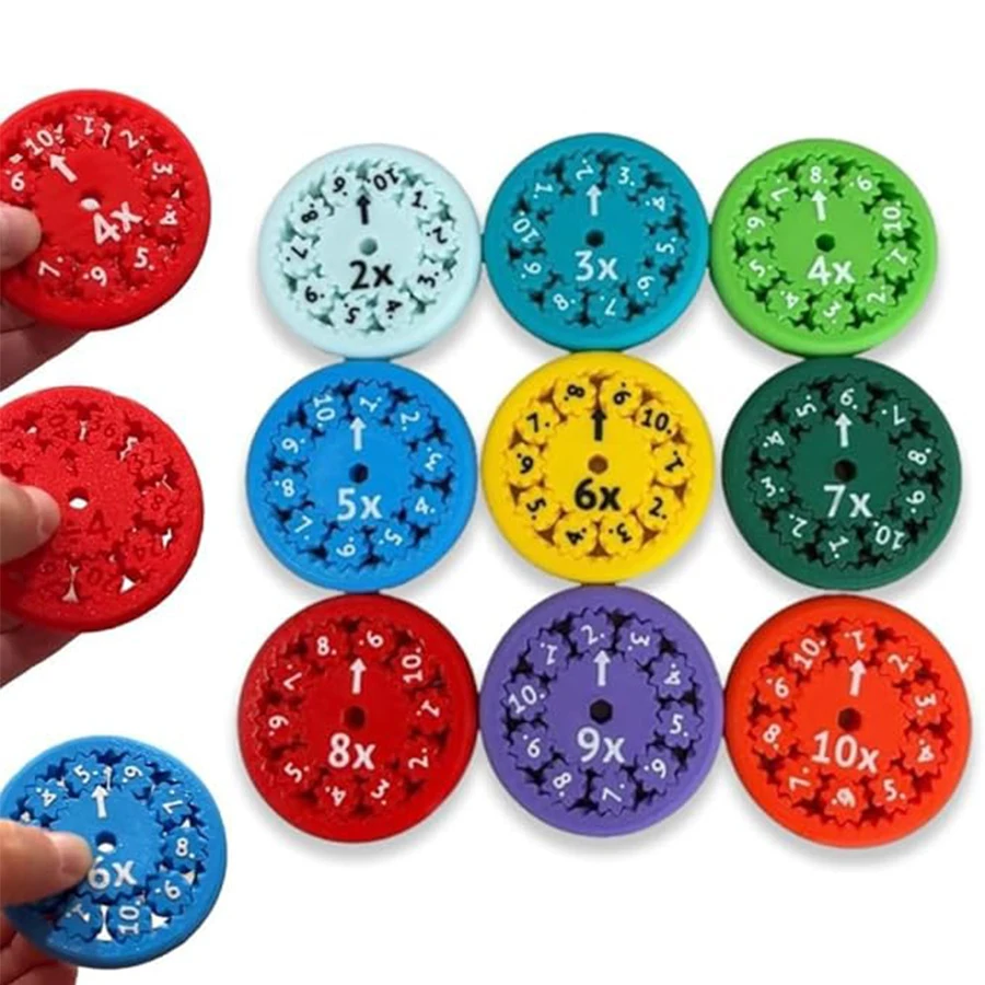 1ps 3D Model Math Fact Fidgets Spinners Toy Educational Learning Arithmetic Multiplication Division Addition Subtraction