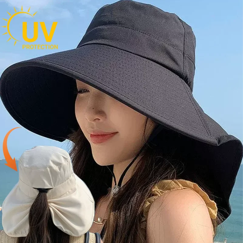 

Большая панама с защитой от солнца на открытом воздухе для мужчин, женщин и девочек, фиолетовая шляпа с широкими полями и защитой от ультрафиолета